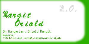 margit oriold business card